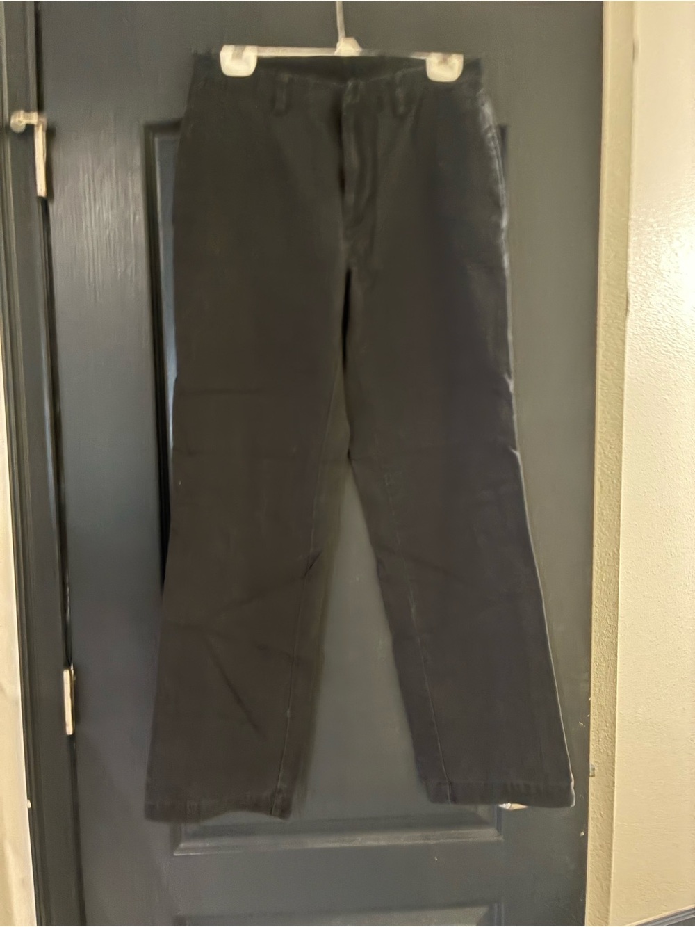 Men's Black Straight-Leg Pants